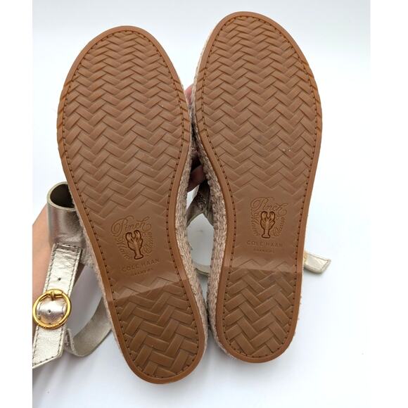 Cole Haan Cloudfeel Tilden Ankle Strap Sandal Women's Gold Size US8B EU38.5 - Picture 8 of 11